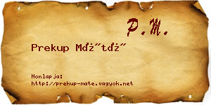Prekup Máté névjegykártya