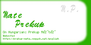 mate prekup business card